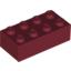 Набор LEGO Brick 2 x 4, Темно-красный