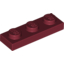 Набор LEGO Plate 1 x 3, Темно-красный