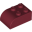 Набор LEGO Brick 2 x 3 with Curved Top, Темно-красный