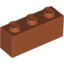 Набор LEGO Brick 1 x 3, Темно-оранжевый