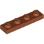 Набор LEGO Plate 1 x 4, Темно-оранжевый