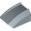 Набор LEGO Brick Curved 2 x 2 Lip, No Studs, Sand Blue