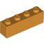 Набор LEGO Brick 1 x 4, Medium Orange