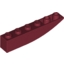 Набор LEGO Slope Curved 6 x 1 Inverted, Темно-красный