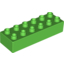 Набор LEGO Brick 2 x 6, Ярко-зеленый