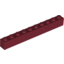 Набор LEGO Brick 1 x 10, Темно-красный
