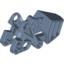 Набор LEGO Bionicle Foot with Ball Joint Socket 3 x 6 x 2 1/3, Metal Blue