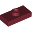 Набор LEGO Plate Special 1 x 2 with 1 Stud without Groove (Jumper), Темно-красный