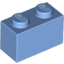 Набор LEGO Brick 1 x 2, Medium Blue