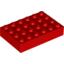 Набор LEGO Brick 4 x 6, Красный