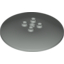 Набор LEGO Dish 6 x 6 Inverted (Radar) [Hollow Studs], Светло-серый