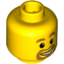Набор LEGO Minifig Head with Orange Beard around Mouth, White Smile, White Pupils Print [Blocked Open Stud], Желтый