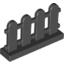 Набор LEGO Picket Fence 1 x 4 x 2, Черный