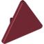 Набор LEGO Roadsign Clip-on  2.2 x  2.667 Triangular, Темно-красный