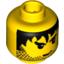Набор LEGO Minifig Head Male - Stubble, Black Messy Hair Print [Blocked Open Stud], Желтый