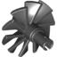 Набор LEGO Jet Engine Fan with 10 Blades and Technic Pin, Черный