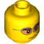 Набор LEGO Minifig Head Glasses with Orange Sunglasses and Smirk Print [Hollow Stud], Желтый
