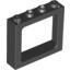 Набор LEGO Window 1 x 4 x 3 Train with Shutter Holes and Solid Studs on Ends, Черный