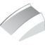Набор LEGO Brick Curved 2 x 2 Lip, No Studs, Белый