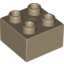 Набор LEGO Brick 2 x 2, Dark Tan