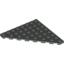 Набор LEGO Wedge Plate 8 x 8 Cut Corner, Темно-серый