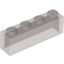 Набор LEGO Brick 1 x 4 without Bottom Tubes, Прозрачный черный
