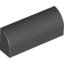 Набор LEGO Brick 1 x 4 x 1 1/3 No Studs, Curved Top, Черный