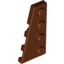 Набор LEGO Wedge Plate 4 x 2 Left, Красно-коричневый
