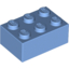 Набор LEGO Brick 2 x 3, Medium Blue