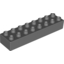 Набор LEGO Brick 2 x 8, Темный сине-серый