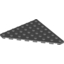 Набор LEGO Wedge Plate 8 x 8 Cut Corner, Темный сине-серый