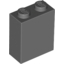 Набор LEGO Brick 1 x 2 x 2 with Inside Axle Holder, Темный сине-серый