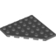 Набор LEGO Wedge Plate 6 x 6 Cut Corner, Темный сине-серый