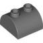 Набор LEGO Brick 2 x 2 Curved Top with Two Top Studs, Темный сине-серый