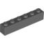 Набор LEGO Brick 1 x 6, Темный сине-серый
