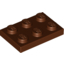 Набор LEGO Plate 2 x 3, Красно-коричневый