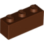 Набор LEGO Brick 1 x 3, Красно-коричневый