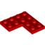 Набор LEGO Plate 4 x 4 Corner, Красный