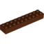 Набор LEGO Brick 2 x 10, Красно-коричневый