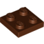 Набор LEGO Plate 2 x 2, Красно-коричневый