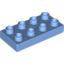 Набор LEGO Plate 2 x 4, Medium Blue