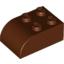 Набор LEGO Brick 2 x 3 with Curved Top, Красно-коричневый