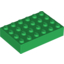 Набор LEGO Brick 4 x 6, Зеленый