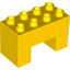 Набор LEGO Duplo, Brick 2 x 4 x 2 with 2 x 2 Cutout on Bottom, Желтый