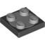Набор LEGO Turntable 2 x 2 Plate, Complete Assembly with Light Bluish Gray Top, Черный