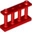 Набор LEGO Fence Spindled 1 x 4 x 2 [2 Top Studs], Красный
