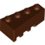 Набор LEGO Wedge 4 x 2 Right, Красно-коричневый