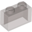 Набор LEGO Brick 1 x 2 without Bottom Tube, Прозрачный черный