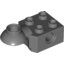 Набор LEGO Technic Brick Special 2 x 2 with Pin Hole, Rotation Joint Ball Half [Horizontal Top], Темный сине-серый