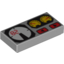 Набор LEGO Tile 1 x 2 with Red 82, Yellow and White Gauges Print, Светлый сине-серый